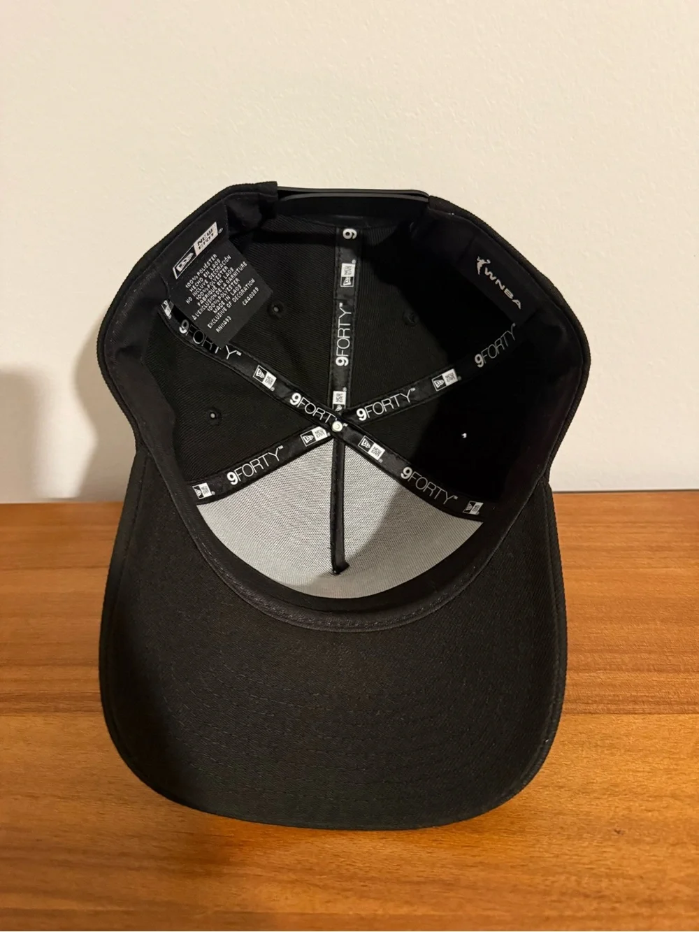 Unisex WNBA New Era Black Core Logo A-Frame 9FORTY Adjustable Hat